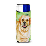 Caroline'S Treasures Golden Retriever St Patrick'S Decorative Can Hugger, Slim, Multicolor