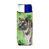 Caroline'S Treasures American Akita St Patrick'S Decorative Can Hugger, Slim, Multicolor