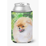 Caroline'S Treasures Pomeranian St Patrick'S Decorative Can Hugger, Multicolor