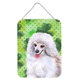 Caroline'S Treasures Medium White Poodle St Patrick'S Metal Print, 16 X 12, Multicolor