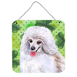 Caroline'S Treasures Medium White Poodle Metal Print, 6H X 6W, St Patrick'S Day