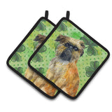 Caroline'S Treasures Brussels Griffon Decorated Pot Holder, 7.5H X 7.5W, St Patrick'S Day