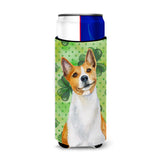 Caroline'S Treasures Basenji St Patrick'S Decorative Can Hugger, Slim, Multicolor
