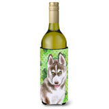 Caroline'S Treasures Siberian Husky Grey St Patrick'S Decorative Bottle Hugger, 750Ml, Multicolor
