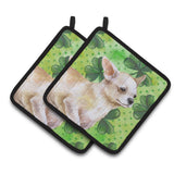 Caroline'S Treasures Chihuahua Leg Decorated Pot Holder, 7.5H X 7.5W, St Patrick'S Day
