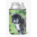 Caroline'S Treasures Newfoundland Puppy St Patrick'S Decorative Can Hugger, Multicolor