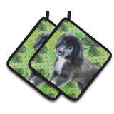 Caroline'S Treasures Newfoundland Puppy Decorated Pot Holder, 7.5H X 7.5W, St Patrick'S Day