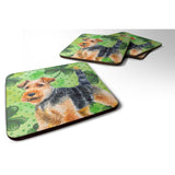 Caroline'S Treasures Welsh Terrier St Patrick'S Decorative Coasters, Multicolor