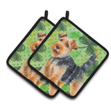 Caroline'S Treasures Welsh Terrier Decorated Pot Holder, 7.5H X 7.5W, St Patrick'S Day