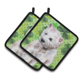 Caroline'S Treasures Westie Decorated Pot Holder, 7.5H X 7.5W, St Patrick'S Day