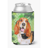 Caroline'S Treasures Basset Hound St Patrick'S Decorative Can Hugger, Multicolor