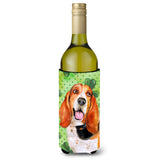 Caroline'S Treasures Basset Hound St Patrick'S Decorative Bottle Hugger, 750Ml, Multicolor