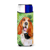 Caroline'S Treasures Basset Hound St Patrick'S Decorative Can Hugger, Slim, Multicolor