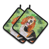 Caroline'S Treasures Basset Hound Decorated Pot Holder, 7.5H X 7.5W, St Patrick'S Day