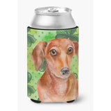 Caroline'S Treasures Red Dachshund St Patrick'S Decorative Can Hugger, Multicolor