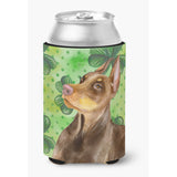 Caroline'S Treasures Doberman Pinscher St Patrick'S Decorative Can Hugger, Multicolor
