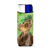 Caroline'S Treasures Doberman Pinscher St Patrick'S Decorative Can Hugger, Slim, Multicolor