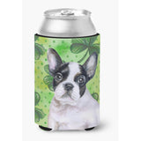 Caroline'S Treasures French Bulldog Black White St Patrick'S Decorative Can Hugger, Multicolor
