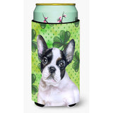 Caroline'S Treasures French Bulldog Black White St Patrick'S Decorative Can Hugger, Tall Boy, Multicolor