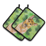 Caroline'S Treasures German Shepherd #2 Decorated Pot Holder, 7.5H X 7.5W, St Patrick'S Day