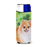 Caroline'S Treasures Pomeranian #2 St Patrick'S Decorative Can Hugger, Slim, Multicolor