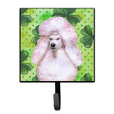 Caroline'S Treasures White Standard Poodle St Patrick'S Wall Hook, Small, Multicolor
