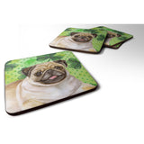 Caroline'S Treasures Fawn Pug St Patrick'S Decorative Coasters, Multicolor