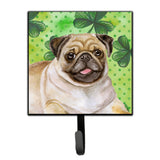 Caroline'S Treasures Fawn Pug St Patrick'S Wall Hook, Small, Multicolor