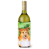Caroline'S Treasures Sheltie St Patrick'S Decorative Bottle Hugger, 750Ml, Multicolor