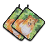 Caroline'S Treasures Sheltie Decorated Pot Holder, 7.5H X 7.5W, St Patrick'S Day