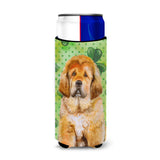 Caroline'S Treasures Tibetan Mastiff St Patrick'S Decorative Can Hugger, Slim, Multicolor