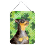 Caroline'S Treasures Miniature Pinscher #2 St Patrick'S Metal Print, 16 X 12, Multicolor