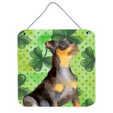 Caroline'S Treasures Miniature Pinscher #2 Metal Print, 6H X 6W, St Patrick'S Day
