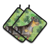 Caroline'S Treasures Miniature Pinscher #2 Decorated Pot Holder, 7.5H X 7.5W, St Patrick'S Day