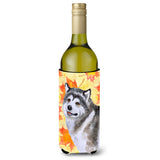 Caroline'S Treasures Alaskan Malamute Fall Decorative Bottle Hugger, 750Ml, Multicolor