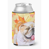 Caroline'S Treasures English Bulldog Fall Decorative Can Hugger, Multicolor