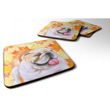 Caroline'S Treasures English Bulldog Fall Decorative Coasters, Multicolor