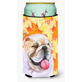 Caroline'S Treasures English Bulldog Fall Decorative Can Hugger, Tall Boy, Multicolor