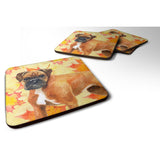 Caroline'S Treasures German Boxer Fall Decorative Coasters, Multicolor