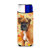 Caroline'S Treasures German Boxer Fall Decorative Can Hugger, Slim, Multicolor
