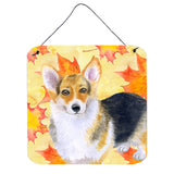 Caroline'S Treasures Pembroke Corgi Metal Print, 6H X 6W, Fall Leaves