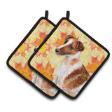 Caroline'S Treasures Smooth Fox Terrier Decorated Pot Holder, 7.5H X 7.5W, Fall Leaves