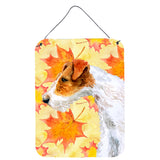 Caroline'S Treasures Fox Terrier Fall Metal Print, 16 X 12, Multicolor