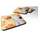 Caroline'S Treasures Fox Terrier Fall Decorative Coasters, Multicolor