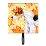 Caroline'S Treasures Fox Terrier Fall Wall Hook, Small, Multicolor