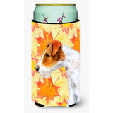 Caroline'S Treasures Fox Terrier Fall Decorative Can Hugger, Tall Boy, Multicolor