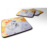 Caroline'S Treasures Maltese Fall Decorative Coasters, Multicolor