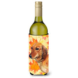 Caroline'S Treasures Dachshund Fall Decorative Bottle Hugger, 750Ml, Multicolor