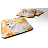 Caroline'S Treasures Siberian Husky Fall Decorative Coasters, Multicolor