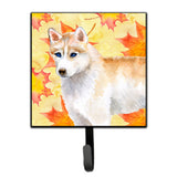 Caroline'S Treasures Siberian Husky Fall Wall Hook, Small, Multicolor